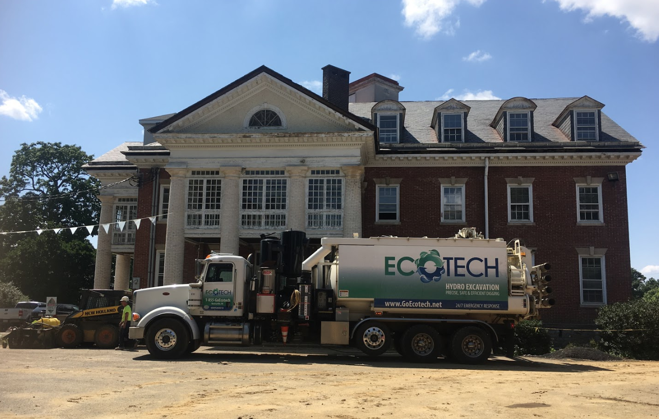 Project Highlight – Hydro Excavating used for trenching inside the basement of this Historical Retirement home in Lancaster, PA